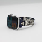 Embossed Retro Style Leather Watch Band Strap for Apple Watch