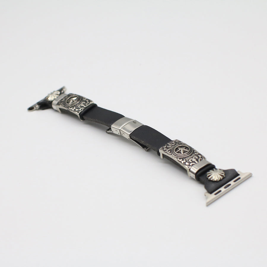 Embossed Retro Style Leather Watch Band Strap for Apple Watch