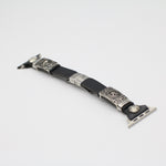 Embossed Retro Style Leather Watch Band Strap for Apple Watch