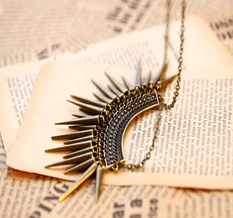 Vintage Button Tassel fashion Necklace