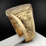 Vintage Engraved Godfather Ring