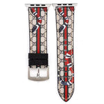 Trendy Snake Design Leather Watch Strap Band for Apple Watch
