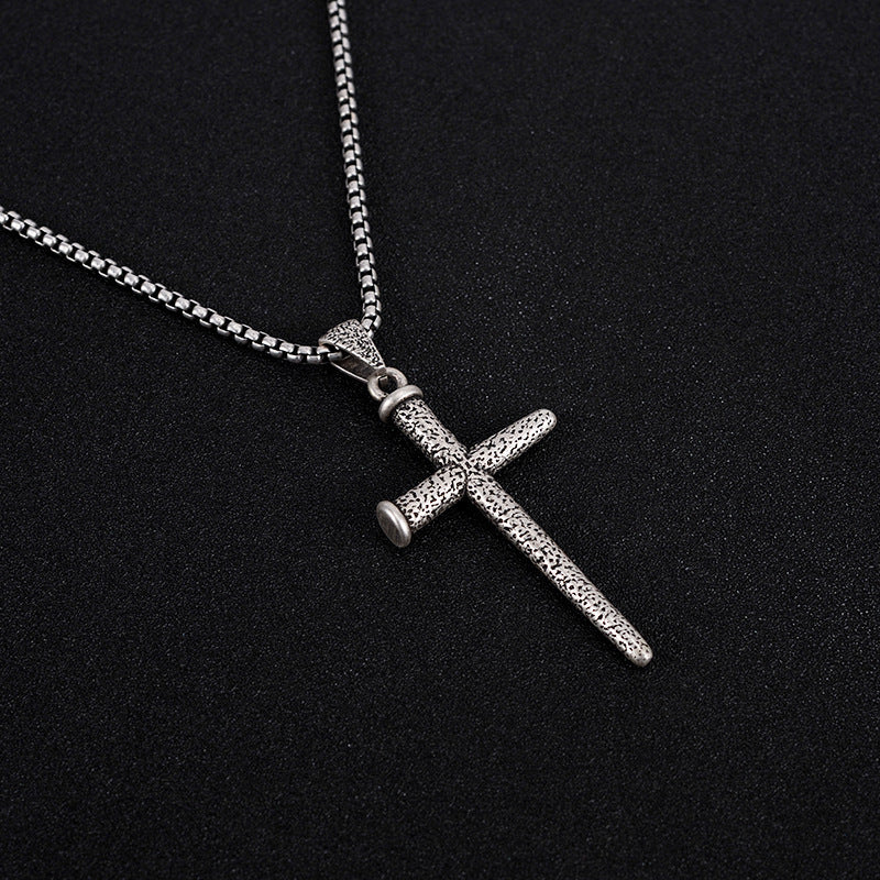 Rough Pattern Cross Vintage Fashion Necklace