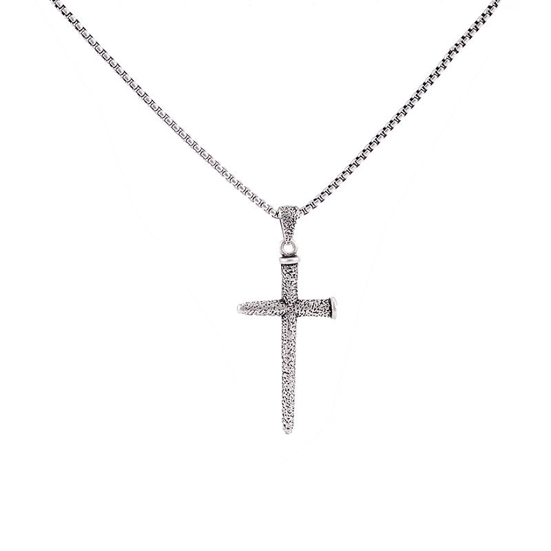 Rough Pattern Cross Vintage Fashion Necklace