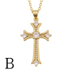 Crucifix Cross Pendant Vintage Fashion Necklace