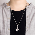 Vintage Fashion Dragon Axe Necklace