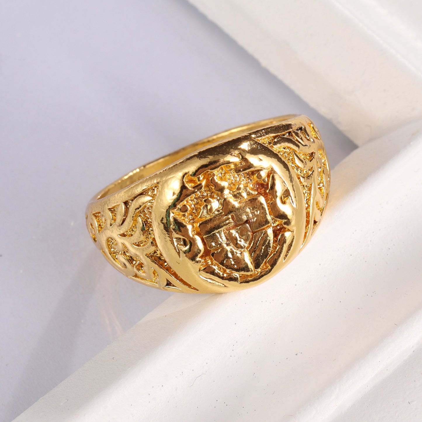 Vintage Engraved Godfather Ring