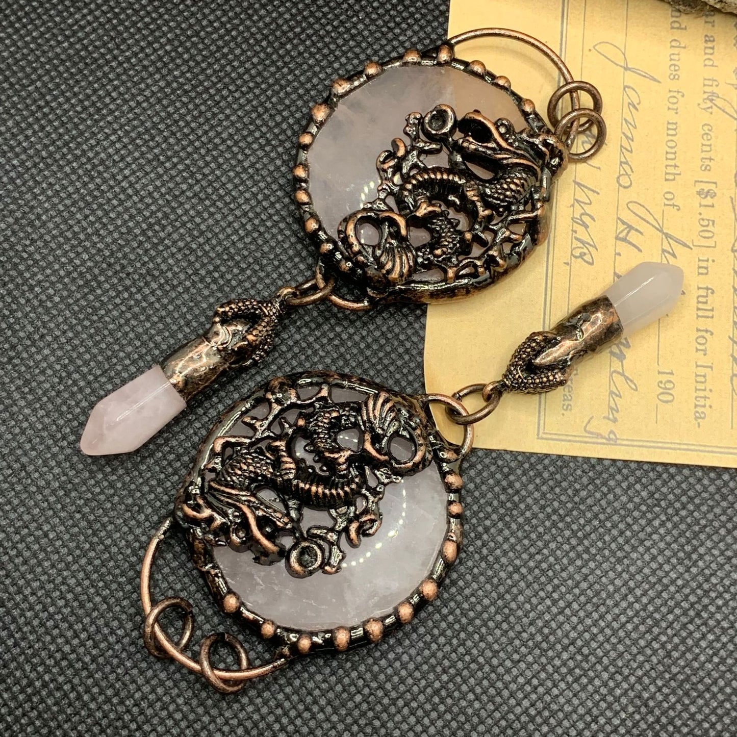 Vintage Rustic Fashion Crystal Aventurine Pendant