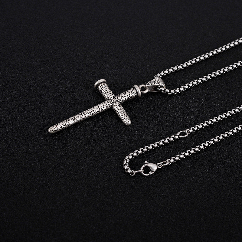 Rough Pattern Cross Vintage Fashion Necklace