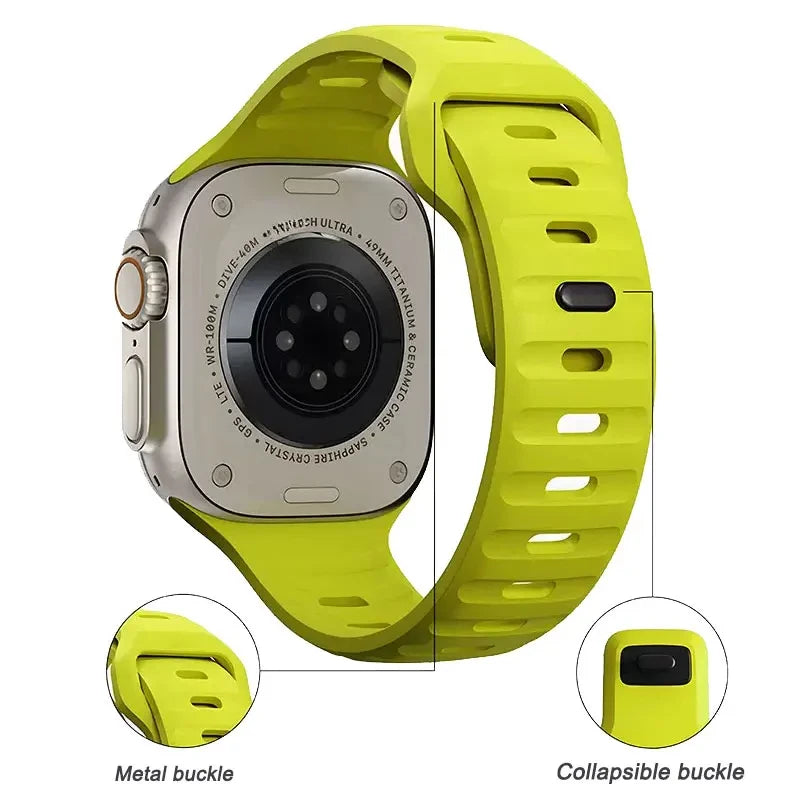 Silicone Sport Bracelet with Full Case for Apple Watch
