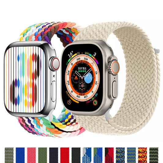 Quality Colourful Braided Solo Loop Band For Apple Watch