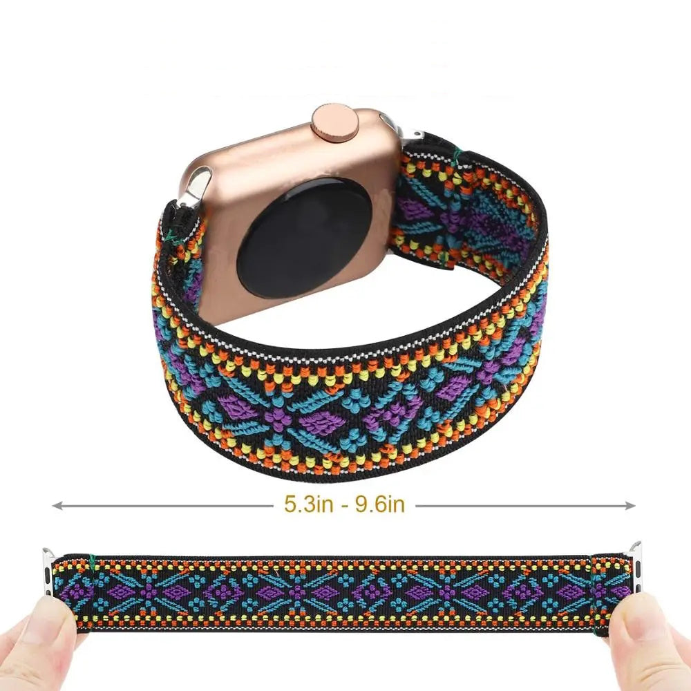 Stretchy Nylon Strap for Apple watch band