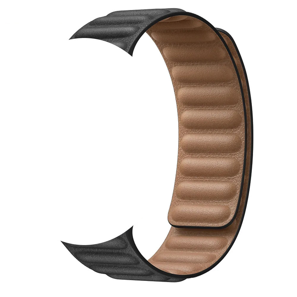 Leather Link Band with Magnetic Loop Strap For Apple Watch