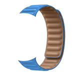 Leather Link Band with Magnetic Loop Strap For Apple Watch