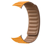Leather Link Band with Magnetic Loop Strap For Apple Watch