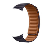 Leather Link Band with Magnetic Loop Strap For Apple Watch