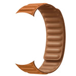 Leather Link Band with Magnetic Loop Strap For Apple Watch