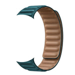 Leather Link Band with Magnetic Loop Strap For Apple Watch