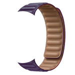 Leather Link Band with Magnetic Loop Strap For Apple Watch