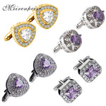 Luxury Zircon Crystal Cufflinks for Shirt