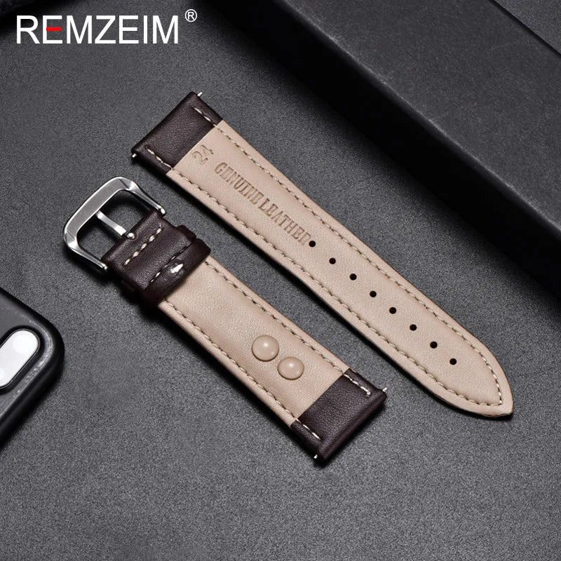Luxurious Calfskin Leather Watch Strap