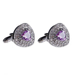 Luxury Zircon Crystal Cufflinks for Shirt