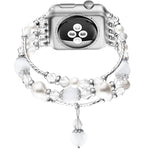 Beaded Pearl Link bracelet band strap For Apple watch