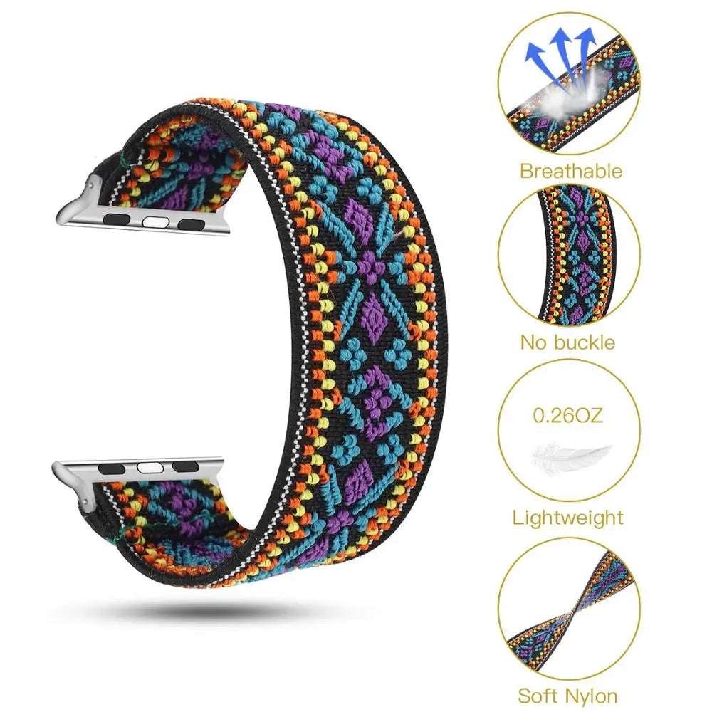 Stretchy Nylon Strap for Apple watch band
