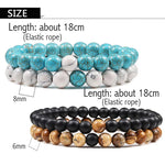 Natural Lava Stone Beaded Bracelet Set