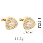 Luxury Zircon Crystal Cufflinks for Shirt