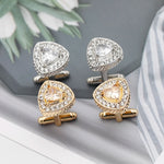 Luxury Zircon Crystal Cufflinks for Shirt