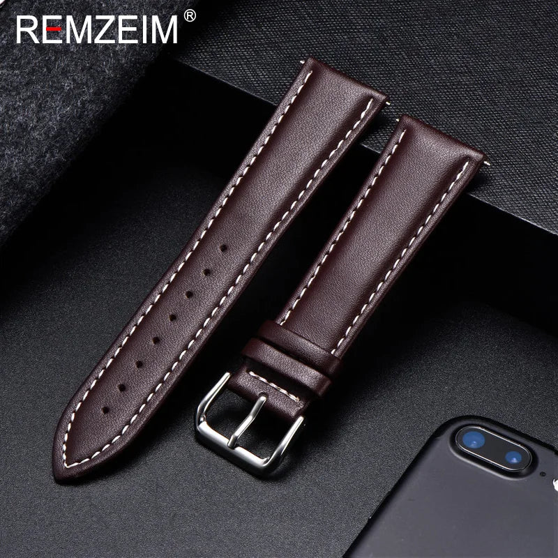 Luxurious Calfskin Leather Watch Strap