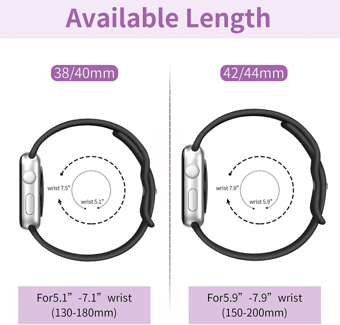 Silicone Strap For Apple Watch band