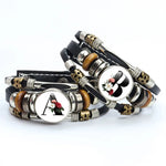 A-Z Letter Pattern 26 Initial Letters Alphabet Braided Multilayer Leather Bracelet