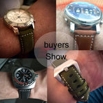 Vintage Matte Genuine Leather Watch Strap