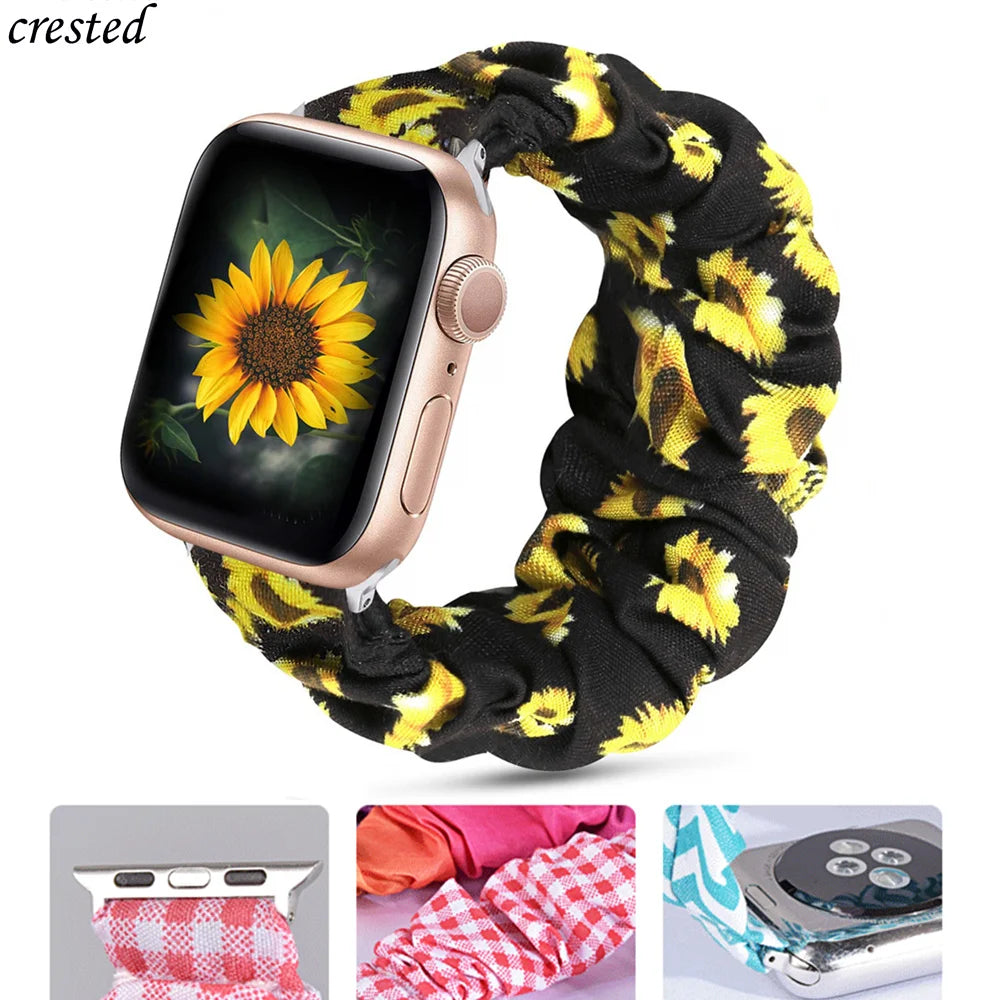 Stylish and Versatile Replacement Scrunchie Band for Apple Watch