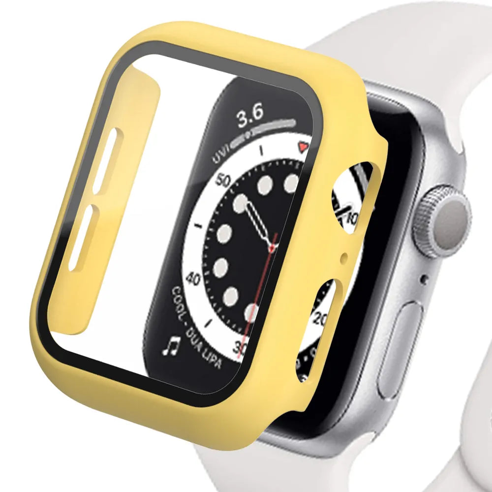 Glass + Matte Watch Cover Protective Case for Apple Watch