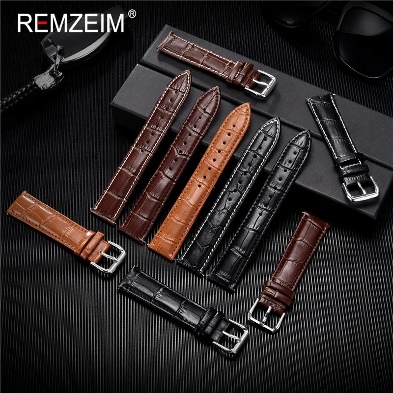 Luxury Calfskin Leather Watch Strap for Men and Women