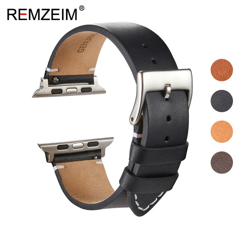 Genuine Cow Leather Strap for Apple Watch