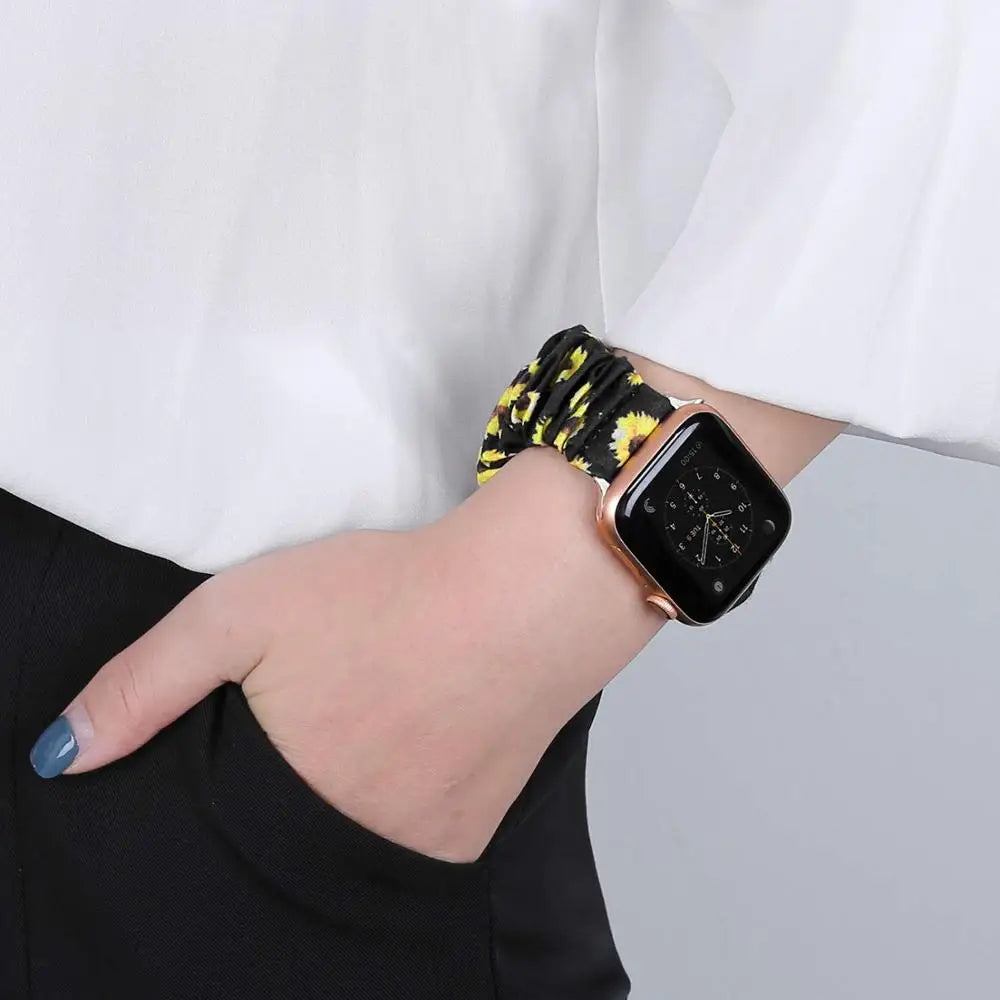 Stylish and Versatile Replacement Scrunchie Band for Apple Watch
