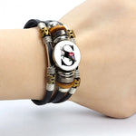 A-Z Letter Pattern 26 Initial Letters Alphabet Braided Multilayer Leather Bracelet