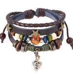 Handmade Boho Gypsy Hippie Leather Bracelet