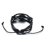 Old Video Game Controller Men Leather Bracelet
