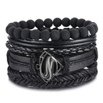 Vintage Beaded Multi-Layer Leather Bracelet