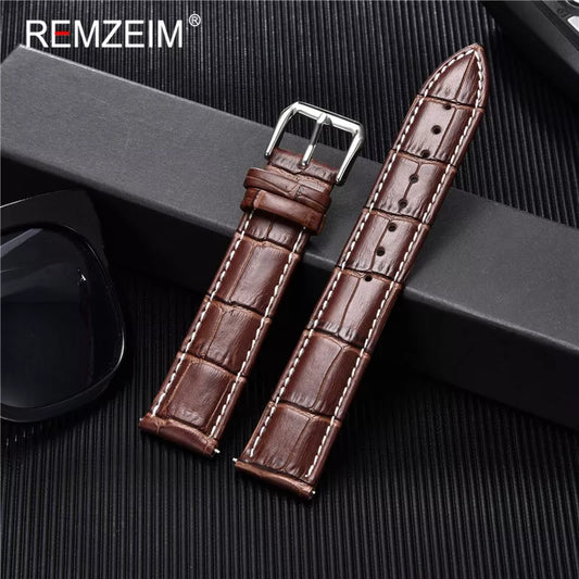 Luxury Calfskin Leather Watch Strap for Men and Women