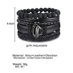 Vintage Beaded Multi-Layer Leather Bracelet