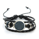 Old Video Game Controller Men Leather Bracelet
