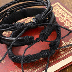 Vintage Beaded Multi-Layer Leather Bracelet