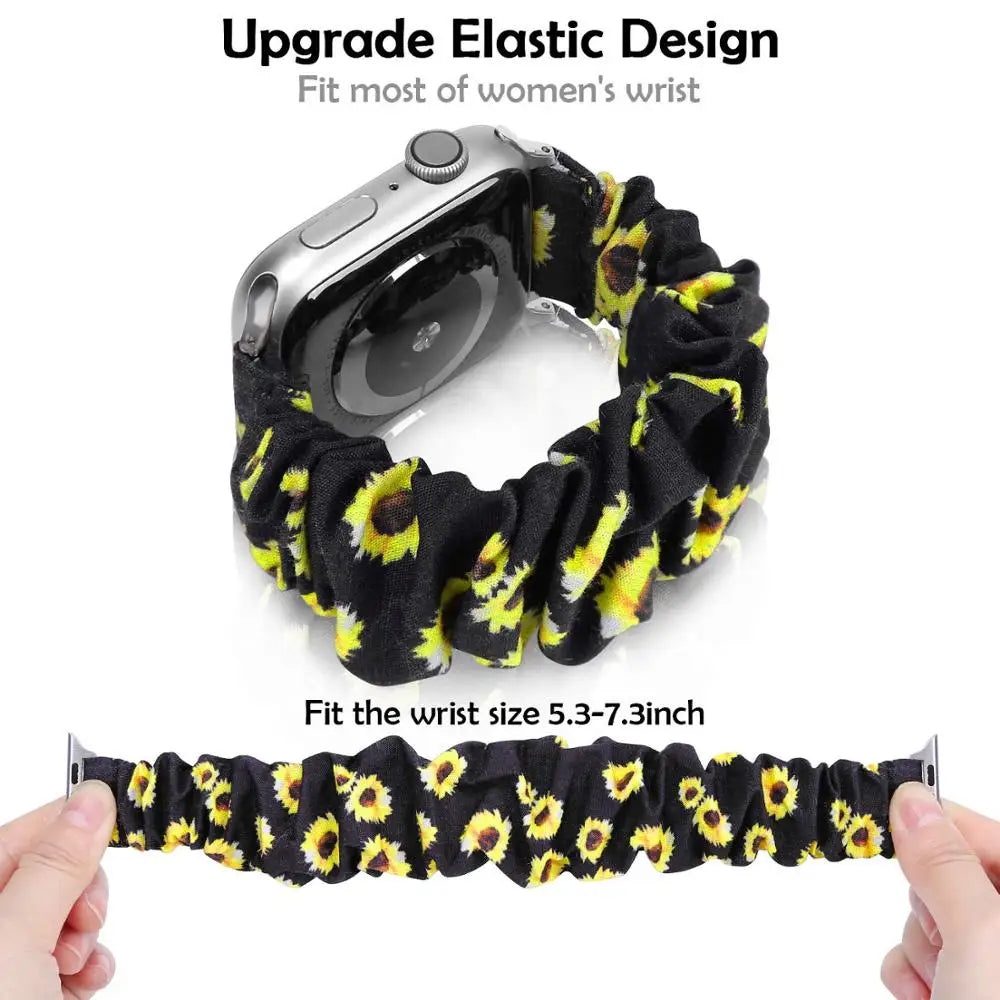Stylish and Versatile Replacement Scrunchie Band for Apple Watch