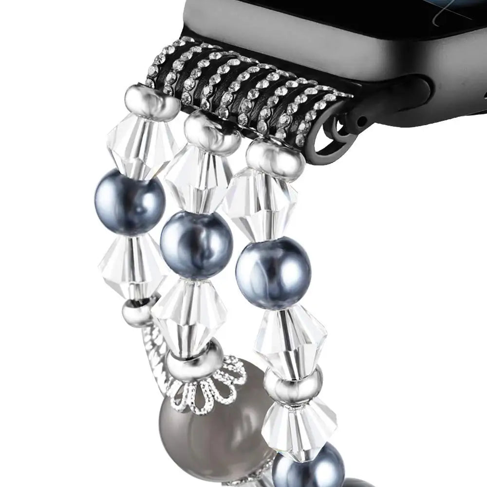 Beaded Pearl Link bracelet band strap For Apple watch